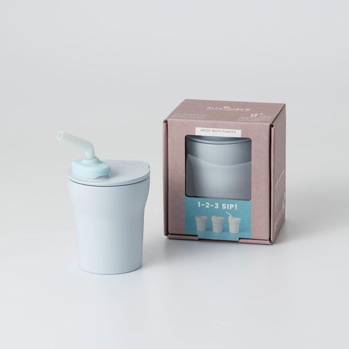 Miniware 1-2-3 Sip Sippy Cup (PLA Series) - Aqua + Aqua