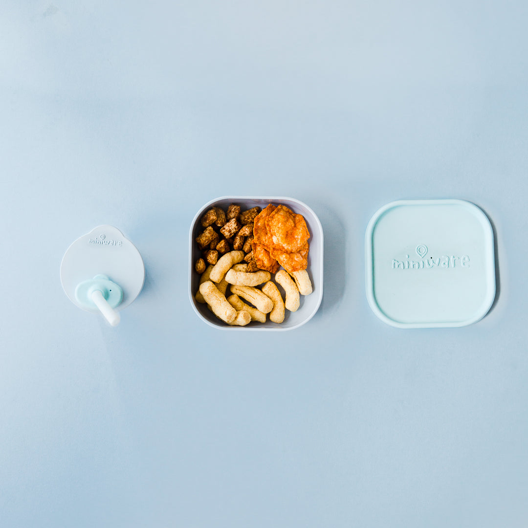 Miniware Sip & Snack Set (PLA Series) - Aqua + Aqua
