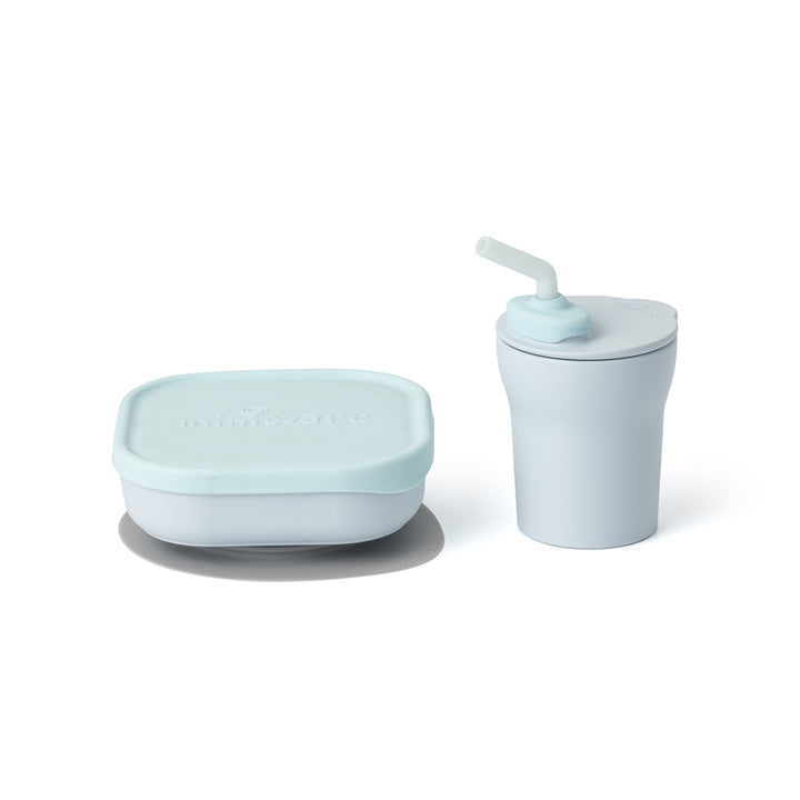 Miniware Sip & Snack Set (PLA Series) - Aqua + Aqua