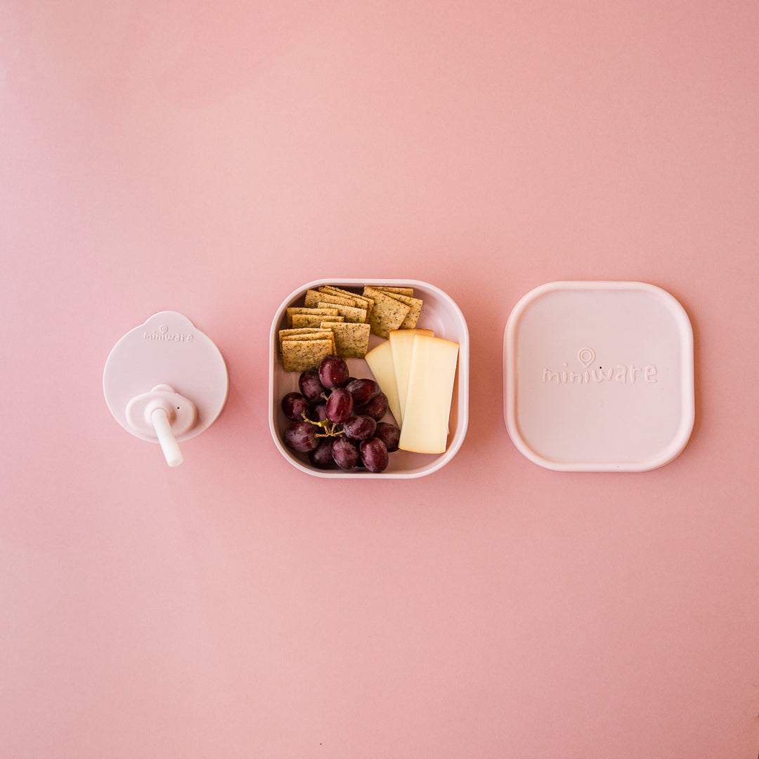 Miniware Sip & Snack Set (PLA Series) - Cotton Candy + Cotton Candy