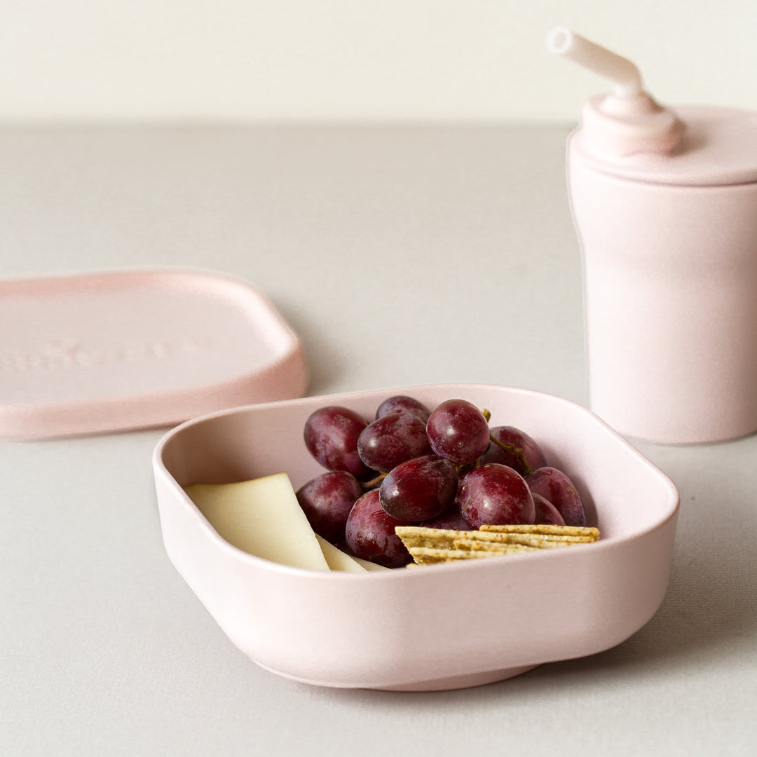 Miniware Sip & Snack Set (PLA Series) - Cotton Candy + Cotton Candy