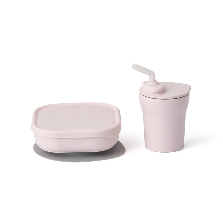 Miniware Sip & Snack Set (PLA Series) - Cotton Candy + Cotton Candy