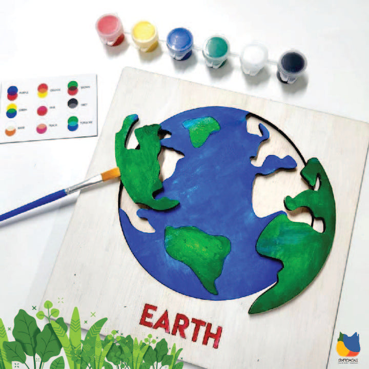 Wooden Puzzle Painting Kit - My EARTH