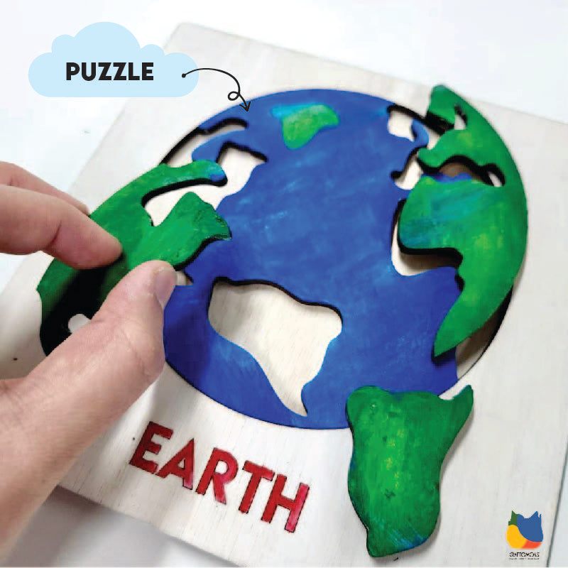 Wooden Puzzle Painting Kit - My EARTH