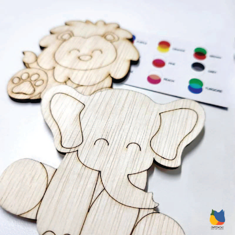 Wooden Animal Painting Kit (Pack of 2)