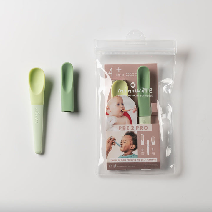 Miniware Pre2Pro Feeding Spoon - Green Energy