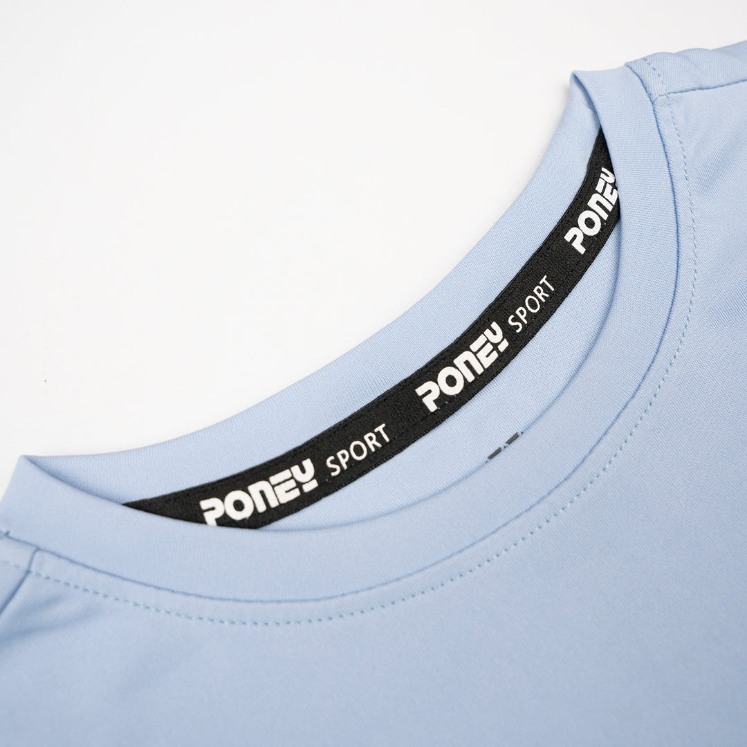 Poney x CM2 Girls Light Blue Round Neck Short Sleeve Icon Tee