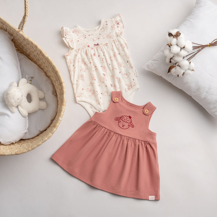 Poney Essential Rosette Dungaree Jersey Dress