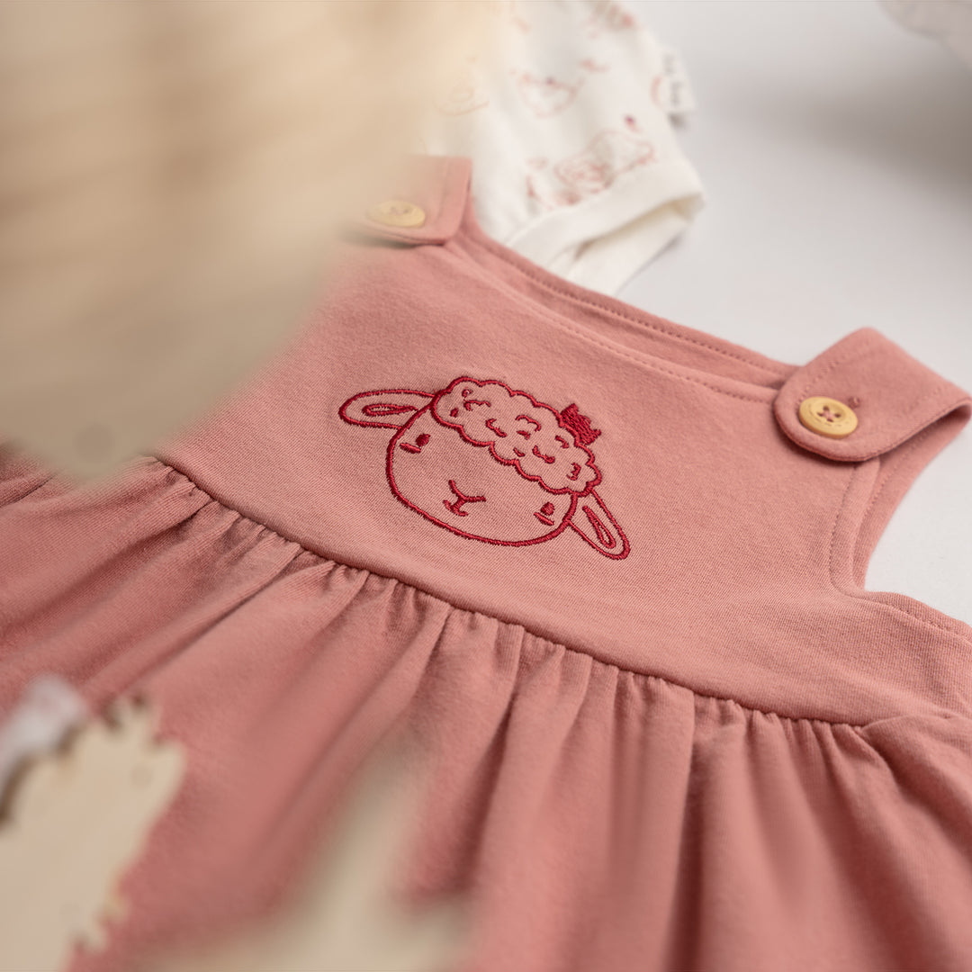 Poney Essential Rosette Dungaree Jersey Dress
