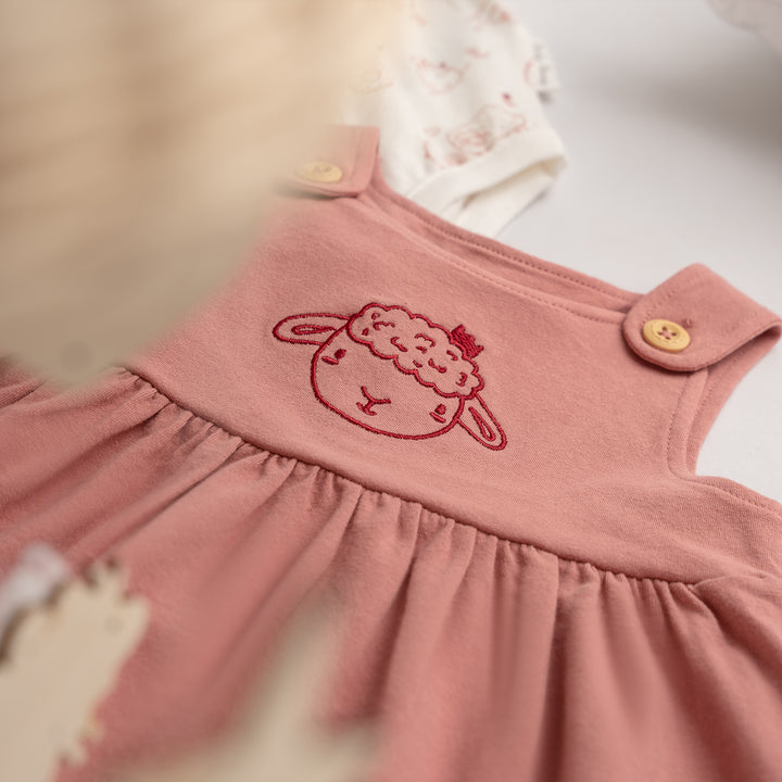 Poney Essential Rosette Dungaree Jersey Dress