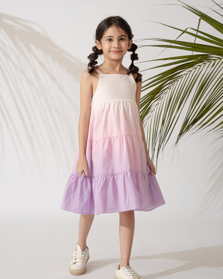 Poney Girls Dip Dyed Spaghetti Dress