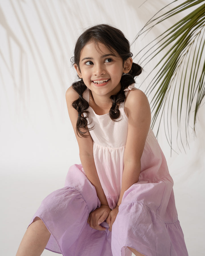 Poney Girls Dip Dyed Spaghetti Dress
