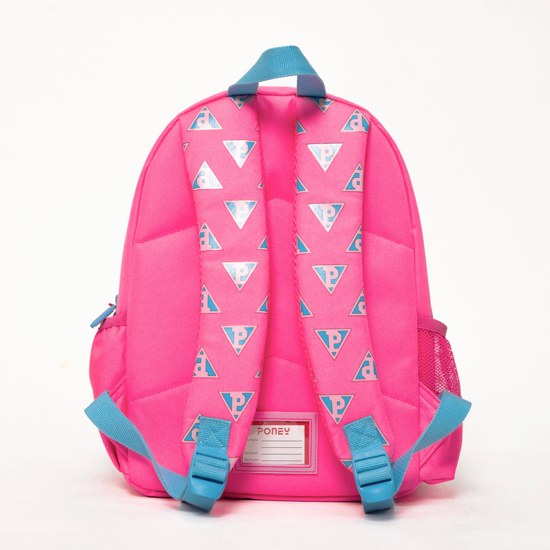Poney Girls Pink Poney Logo Full Print 14'' Backpack Bag TG002