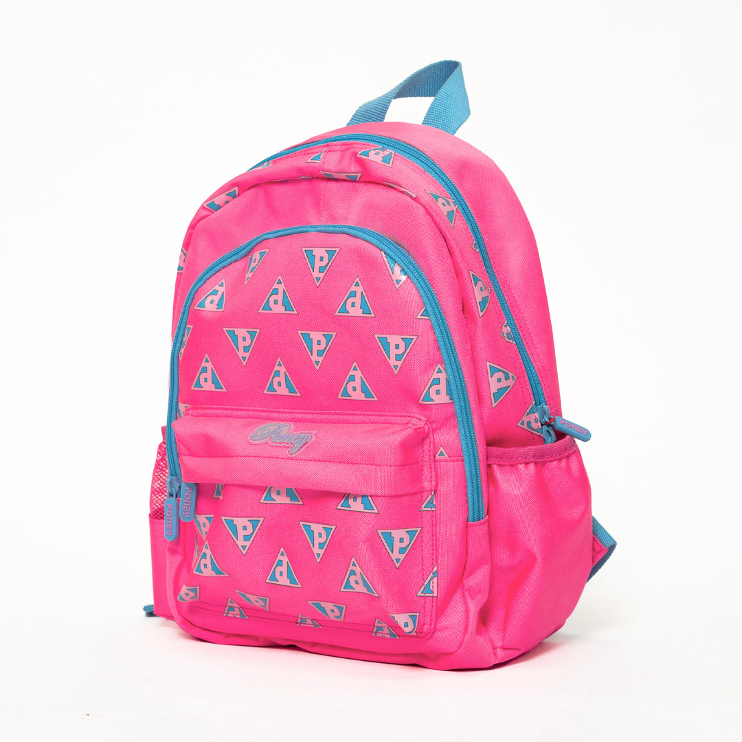 Poney Girls Pink Poney Logo Full Print 14'' Backpack Bag TG002