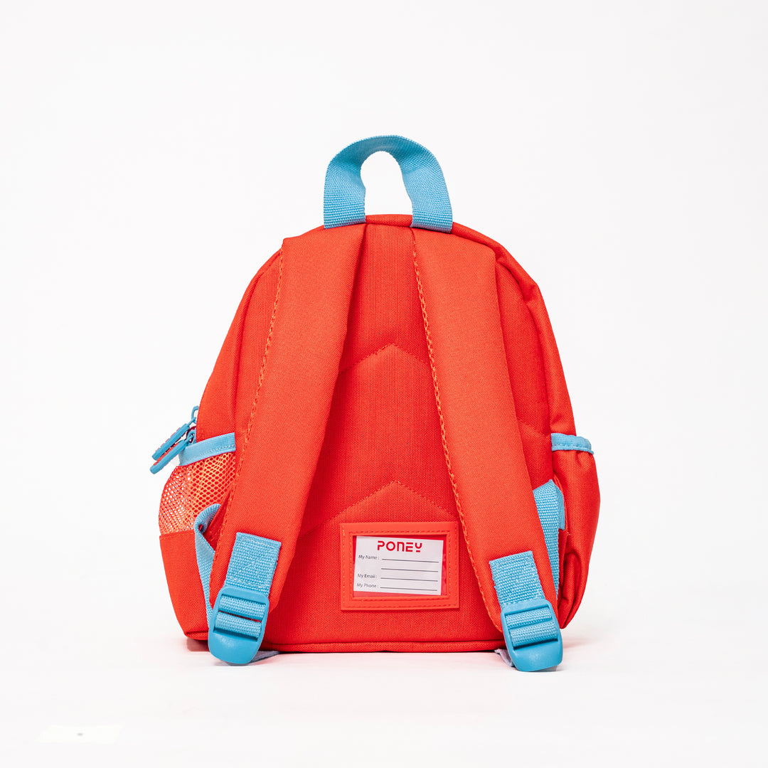 Poney Girls Orange Poney Logo Full Print 10'' Backpack Bag TG005