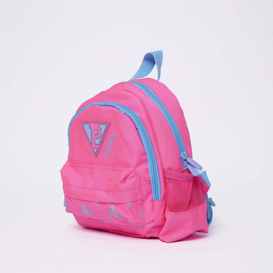 Poney Girls Pink Poney Logo Printed 10'' Backpack Bag TG009