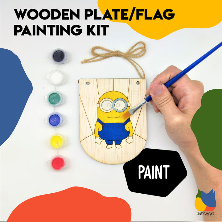 Wooden Plate/Flag Painting Kit (Castle)